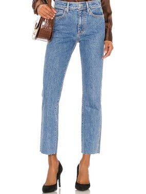 SLVRLAKE Women’s Classic High-Rise Straight Leg Jeans - Light Blue (Like New!)